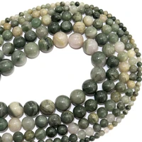 free shipping natural stone green hair round loose beads 4 6 8 10 12 mm pick size for jewelry making diy bracelet necklace