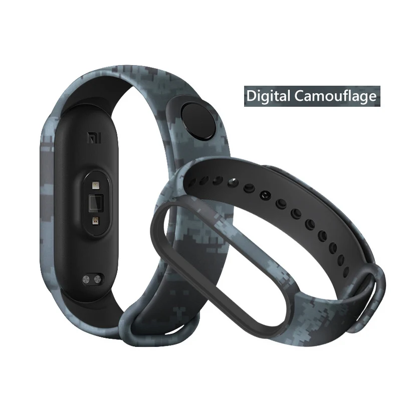 100 штук упак. Камуфляжный браслет для Xiaomi Mi Band 5 силиконовый спортивный смарт на