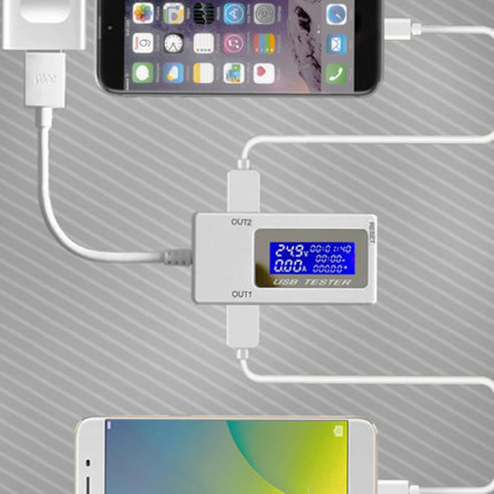 USB тестер напряжения тока Амперметр для зарядки монитор порты цифровой дисплей
