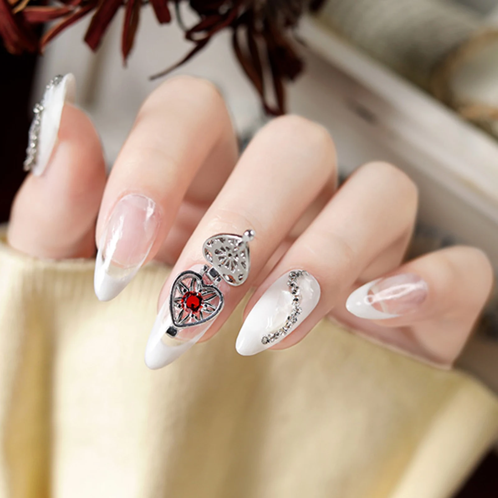 Fashion Heart Shape Pandora Box Design Nail Art Sequins Decal Manicure Decor | Красота и здоровье