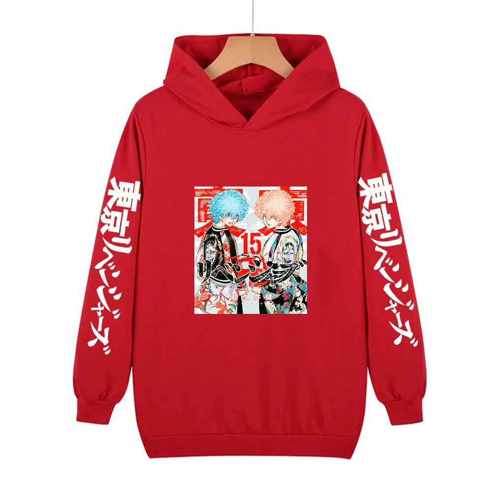 

Anime Tokyo Avengers Hoodies Men Manga Hooded Sweatshirts Boys Girs Long sleeve Hip Hop Streetwear Pullover Children's clothing