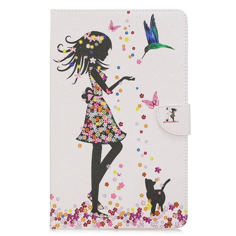 Girl Чехол для samsung Galaxy Tab A 8,0 SM-T290 T295 милый кот Единорог щенок бабочка чехол для планшета Galaxy Tab A 8,0 чехол - Цвет: Girl