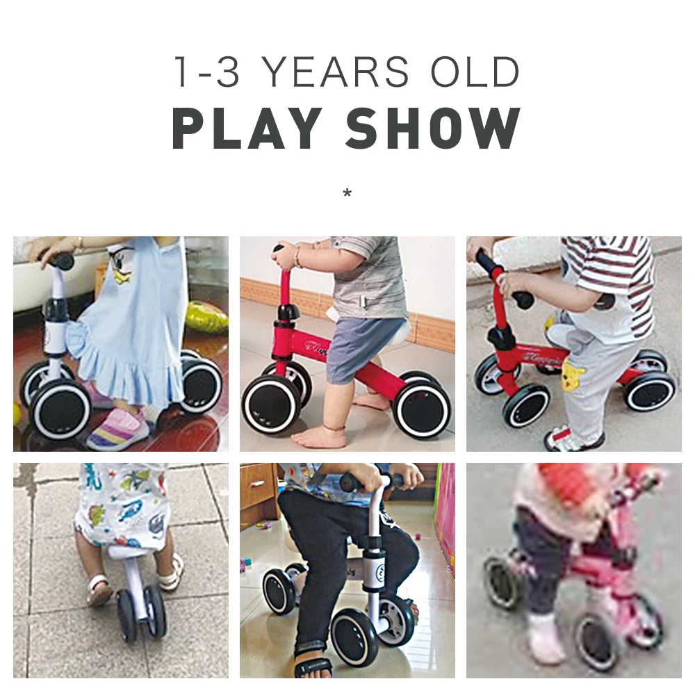 Детский беговел, ходунки для детей, игрушка, подарок для детей 1-3 лет, для обучения, прогулки, скутер