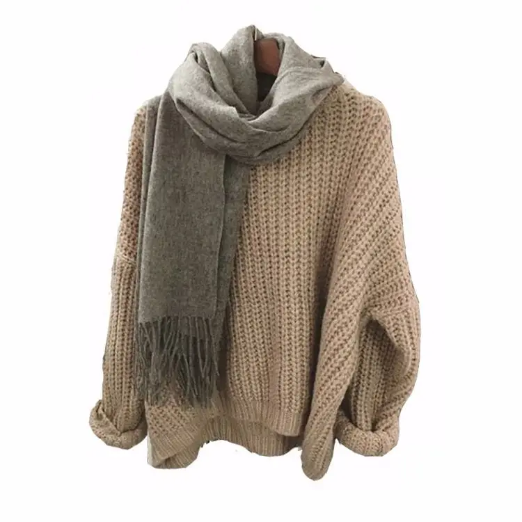 Утолщенный свитер женский Осень Зима Топы корейский стиль свободный твист