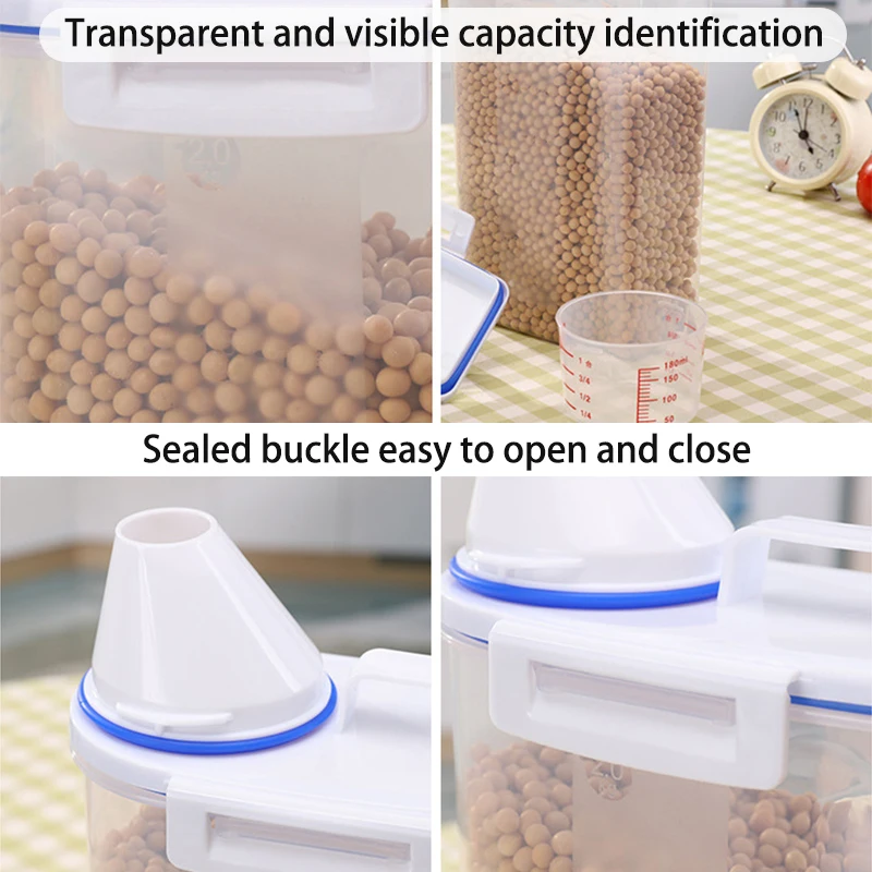 Герметичная влагостойкая прозрачная Поворотная емкость для хранения кухонный