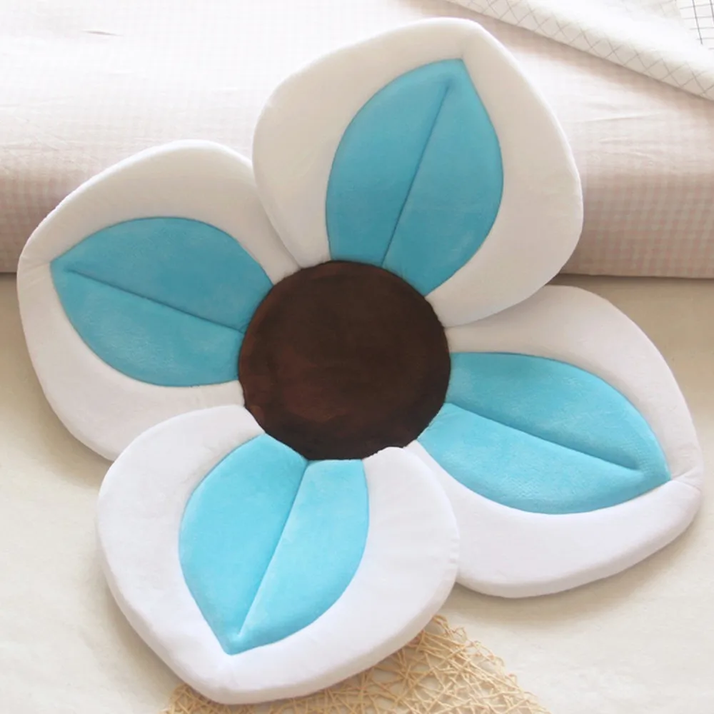 Baby Shower Blooming Flower Newborn Bathtub Foldable Lotus shape Cushion skin Bath pad portable bath tub Soft Seat Play mat
