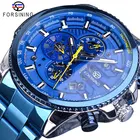 Повседневные спортивные часы, мужские часы с хронографом, наручные часы с ремешком из нержавеющей стали, Большая фотография с люминесцентными указателями, Новинка