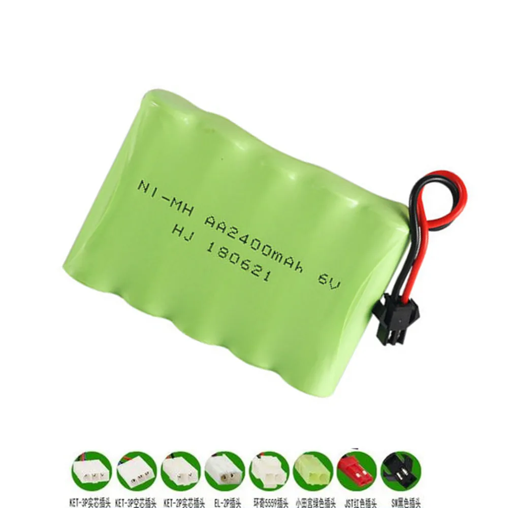 

NiMH аккумулятор 6 в 2400 мА · ч для радиоуправляемых игрушек, лодок, автомобилей, танков, роботов, грузовиков, никель-металлогидридных аккумулят...