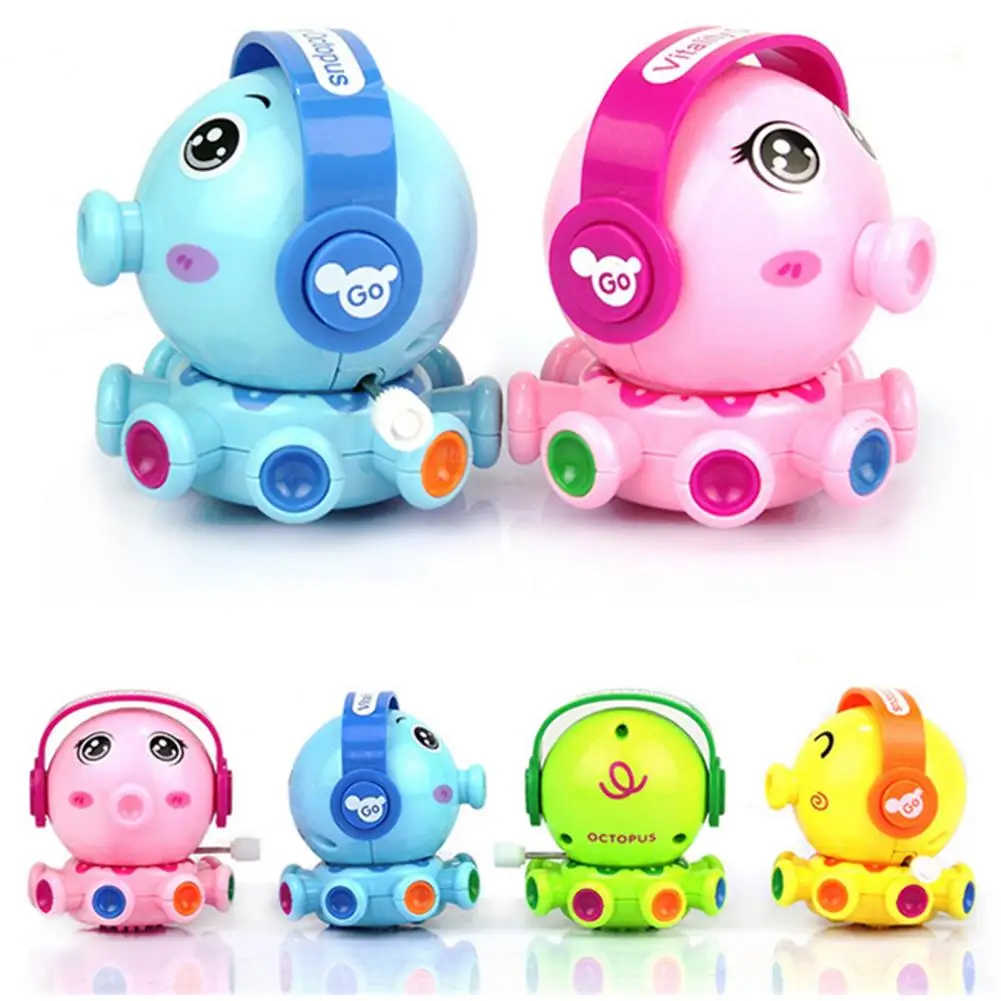 

Cartoon Bathing Toy 360 Degrees Rotation Interesting Expressions Wind-up Octopus Baby Bath Accessories Kids Educational Toys