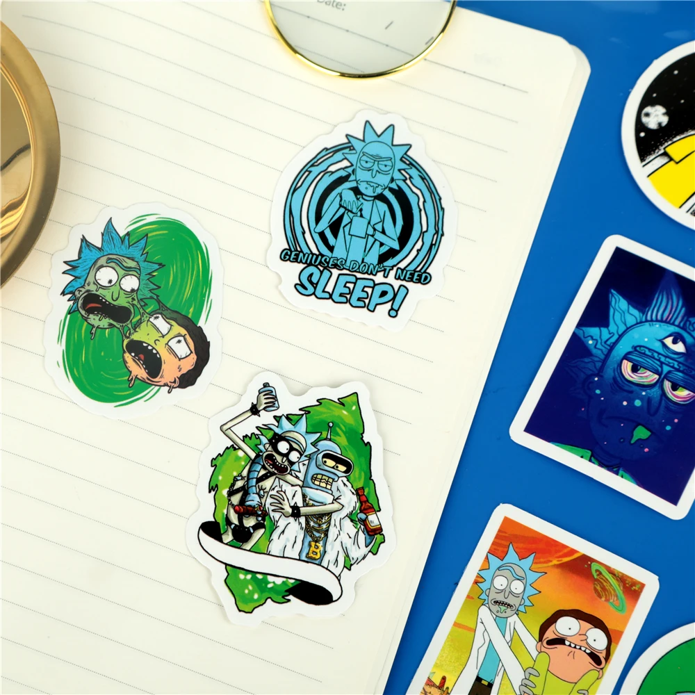 50 шт. набор американская драма Рик и Морти ПВХ стикер украшения DIY Ablum дневник в