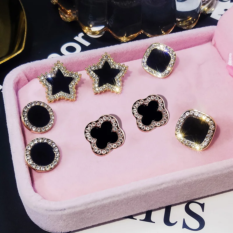 

Simple Star Earrings Female Temperament Korean Personality Joker Earrings Girl Heart Tide Earrings