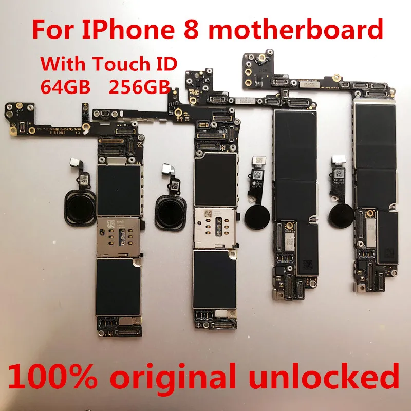 Материнская плата для iPhone 8 64 ГБ разблокированная 100% оригинал iphone8 логическая с