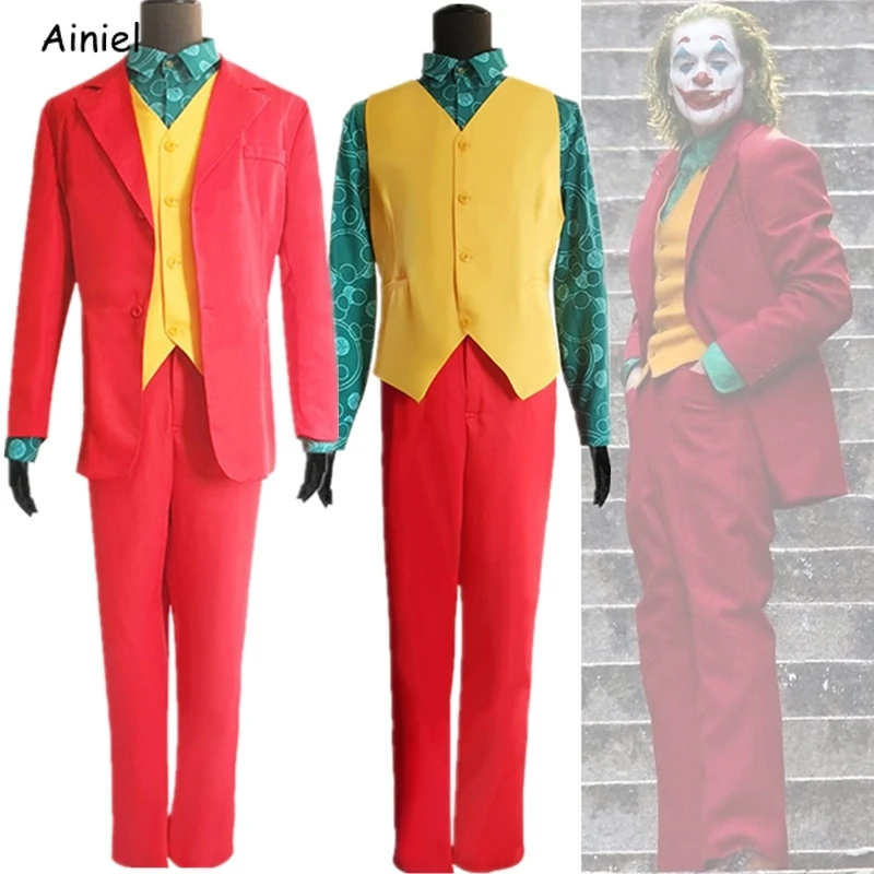 JOKER 2019 фильм Хоакина Феникса красные костюм Клоуна Костюм Артур крапинку одежда