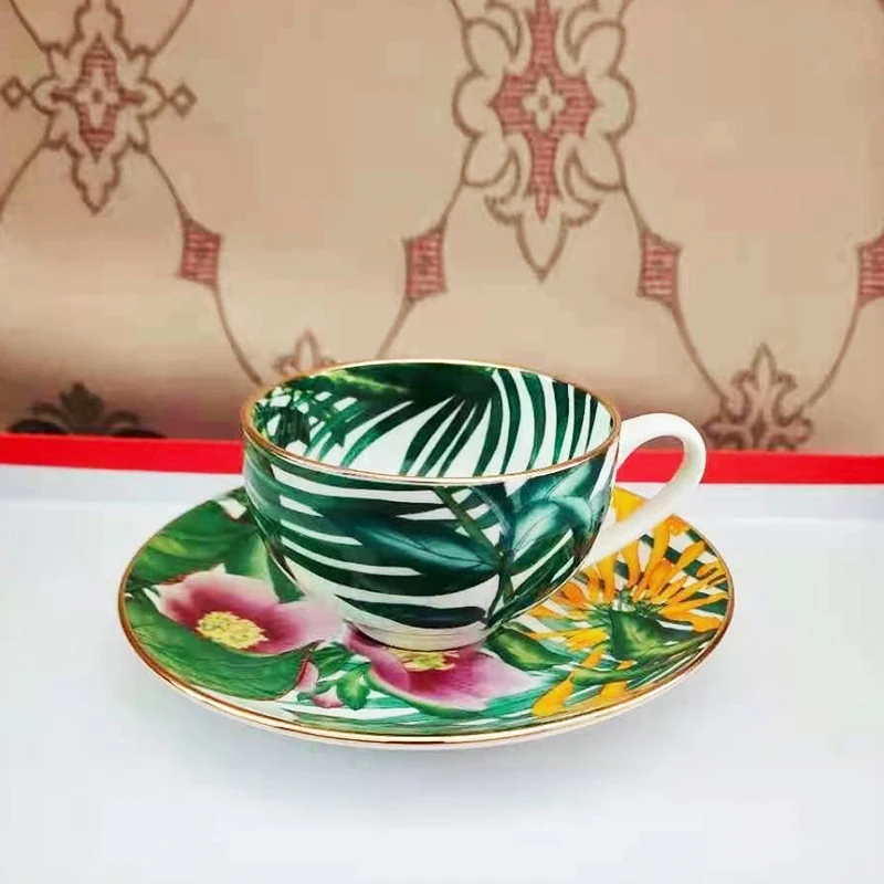 Элегантная чашка из костяного фарфора простая керамическая кофейная и блюдо с