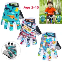 new colorful breathable kids half finger gel biking gloves cycling fingerless glove pair for boys girls age 2 11