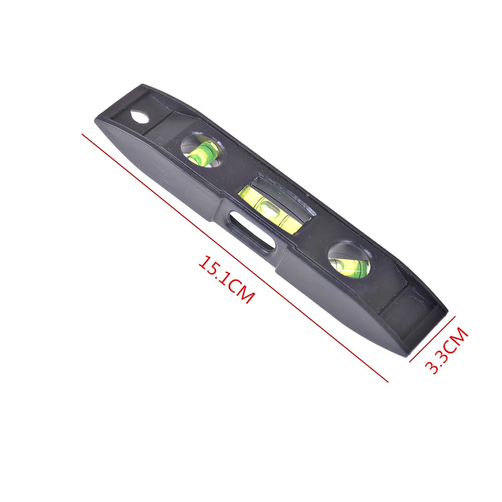 

1 PCS Spirit Level Torpedo Level Measure Tools Black Plastic Spirit Level Ruler Magnet Bubble Plumber Measurement Tool