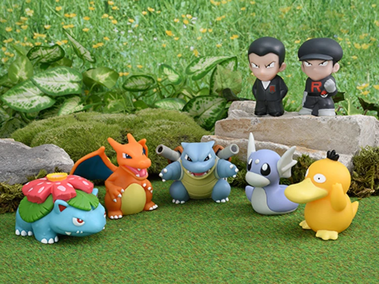 Фигурка покемона Bandai кукла Venusaur Charizard blastise Chikorita Cyndaquil totoстое пальчиковая