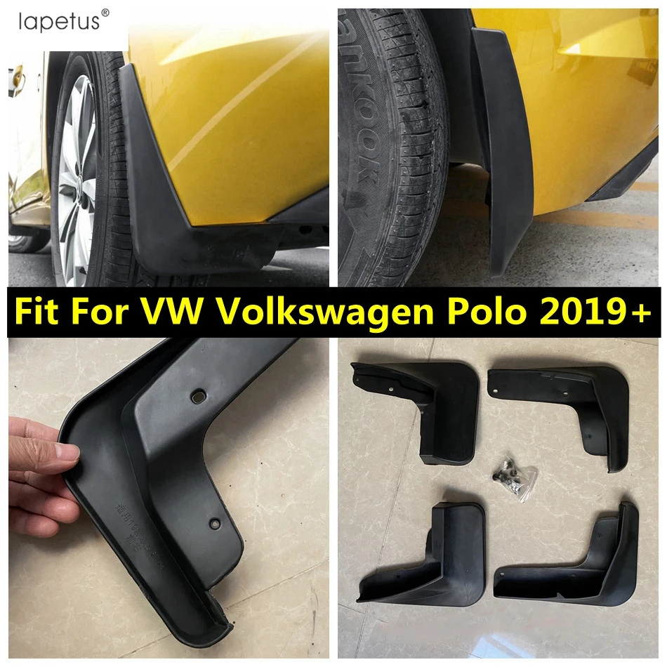 

Car Front Rear Fender Mud Guard Mudguards Mudflaps Splash Guards Flap Trim Kit Accessories For VW Volkswagen Polo 2019 - 2022