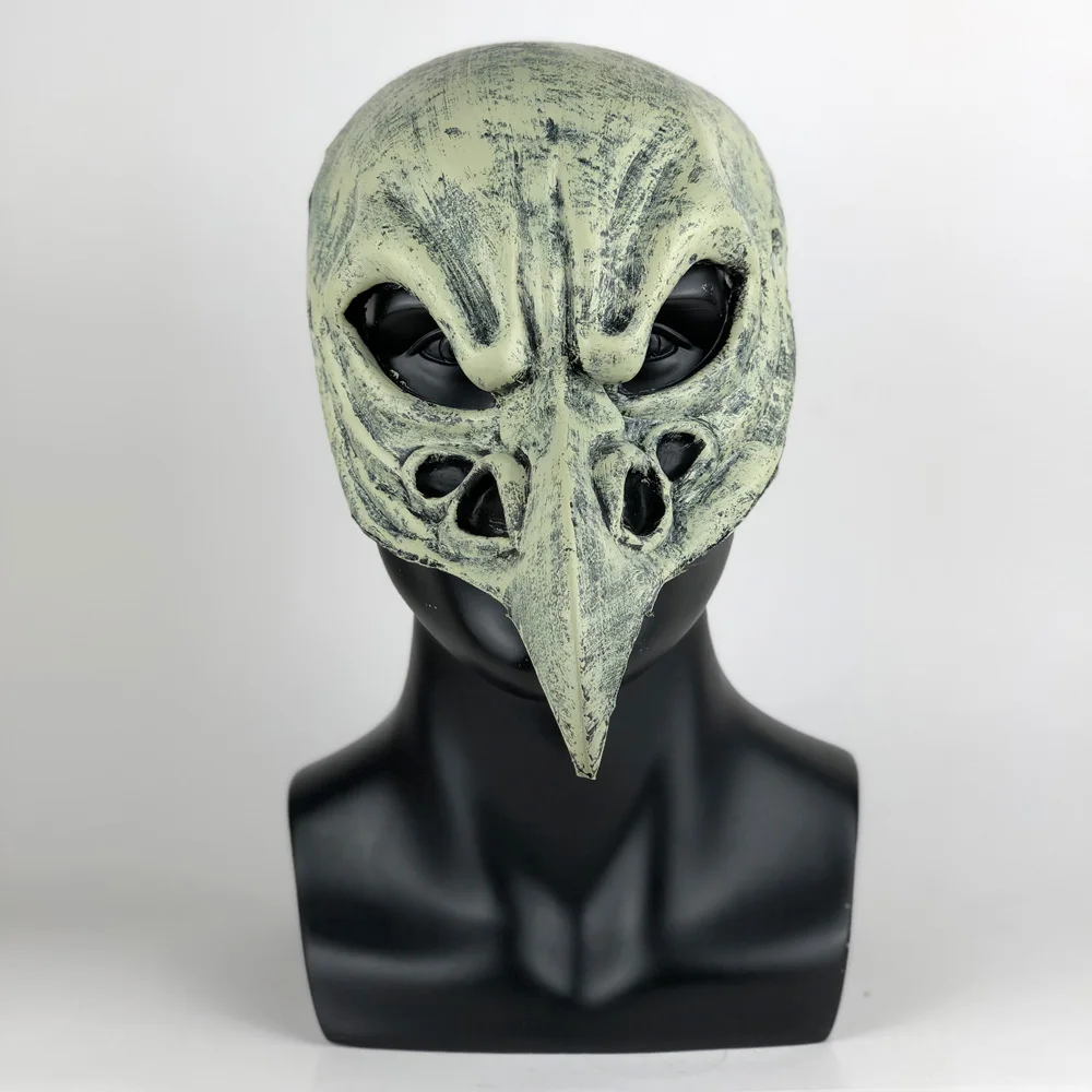 Карнавальная птица маска с клювом Косплей Животное Ворон панк половина лица