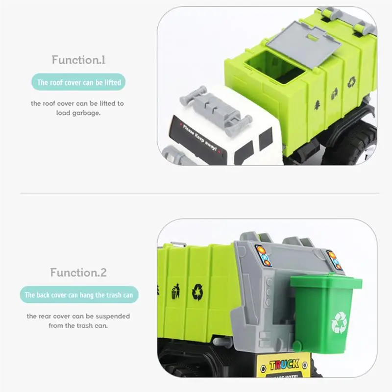 Garbage Sorting Taxi Car Model With 4 Tanks Sanitation Truck Toy Children'S Educational Gift | Игрушки и хобби