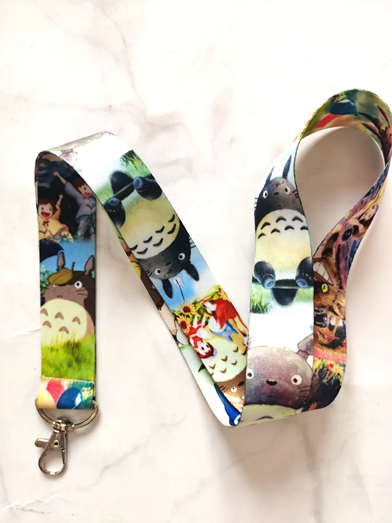 New Anime Totoro Neck Strap Lanyards Badge Holder Rope Pendant Key Chain Accessorie | Украшения и аксессуары