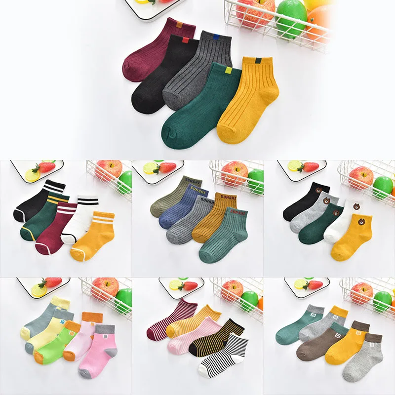 

10 pieces/lot 5 pair Stripe Pattern Breathable Sports Comfort Skarpetki Newborn Sock Kids Boy Cotton Soft New Baby Socks Girl