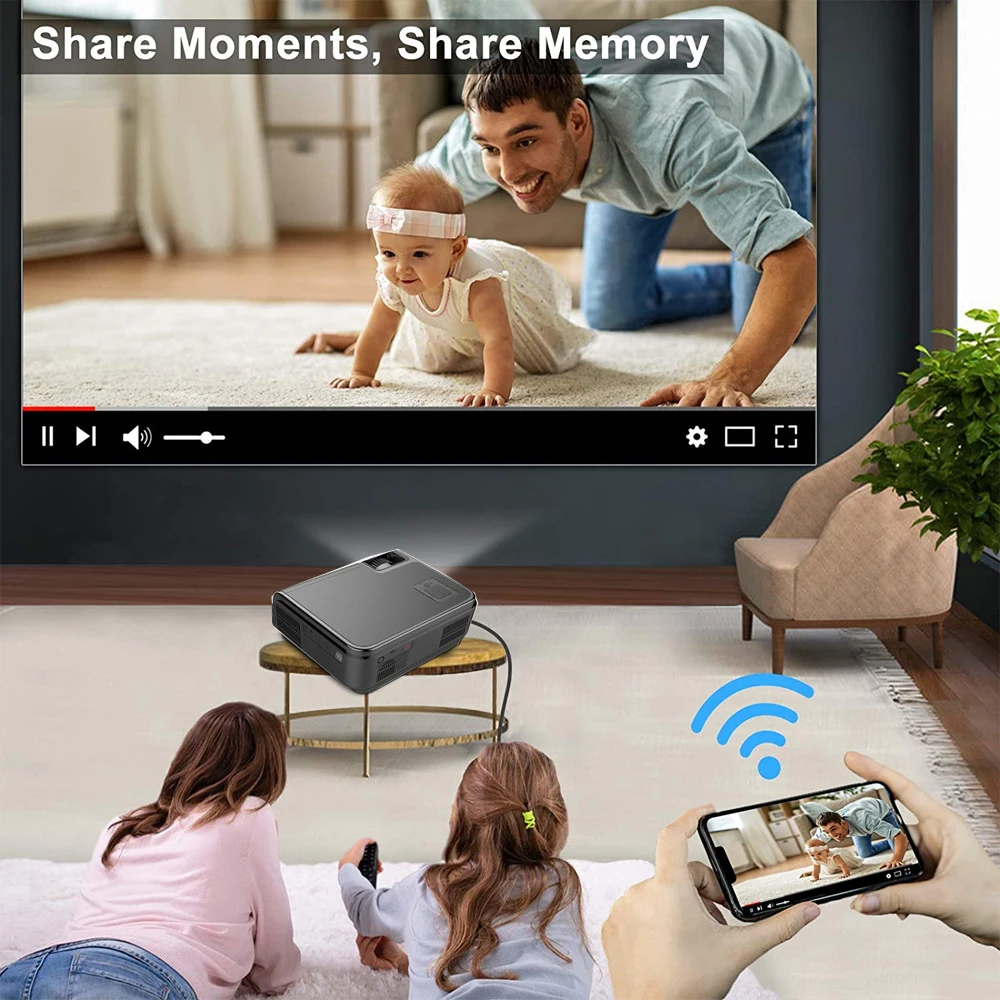 Проектор CRENOVA C50 Full HD 4K 1920x108 0P LCD Smart Android Wifi LED Видео Домашний кинотеатр 1080P проектор