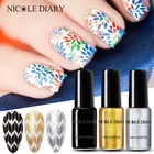Лак NICOLE DIARY для стемпинга ногтей цветной лак для ногтей пластина для ногтевого дизайна полировка для ногтей лак для украшения ногтей