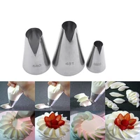 wholesale 10 sets3pcsset stainless steel icing piping nozzles cake decorating pastry tip sets cupcake tools bakeware