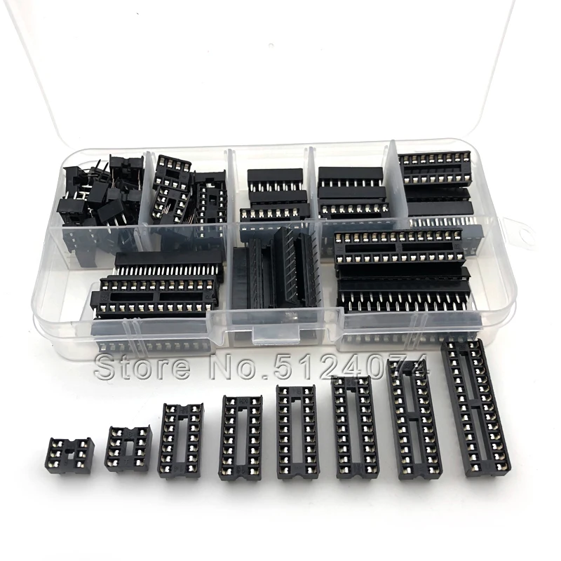 66 шт./лот 8 видов IC Разъем для образцов 6pin/8pin/14PIN/16pin/18pin/20pin/24pin/28Pin|Соединители| |