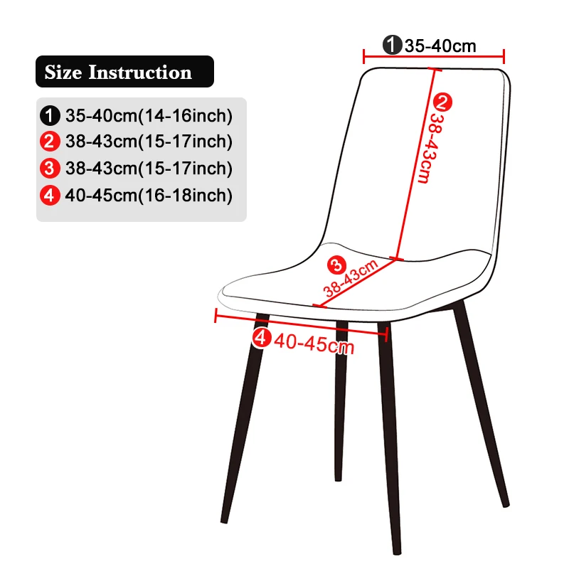 1/2/4/6 шт Водонепроницаемый короткие задняя крышка стула (Eames сиденья ПУ чехлы на