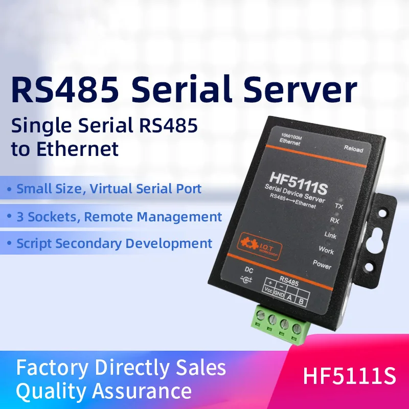 HF5111S Малый размер RJ45 RS458 последовательный в Ethernet Бесплатный RTOS порт