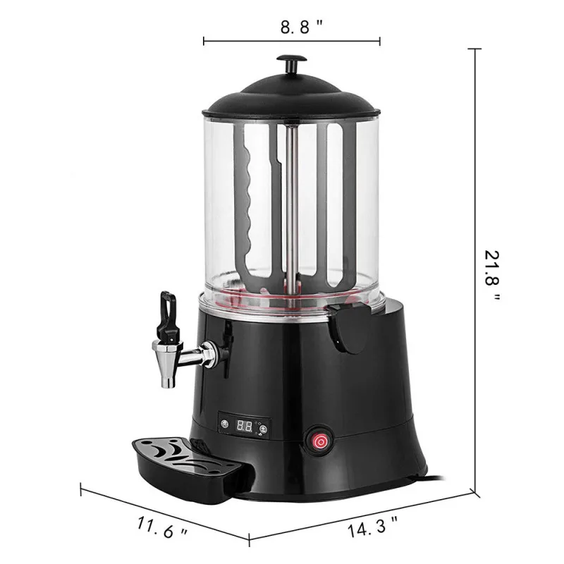 

10L Electric Hot Chocolate Dispenser Machine Drink Mixer Maker Stir Blender Milk Heating Machine Beverage Blender Machine