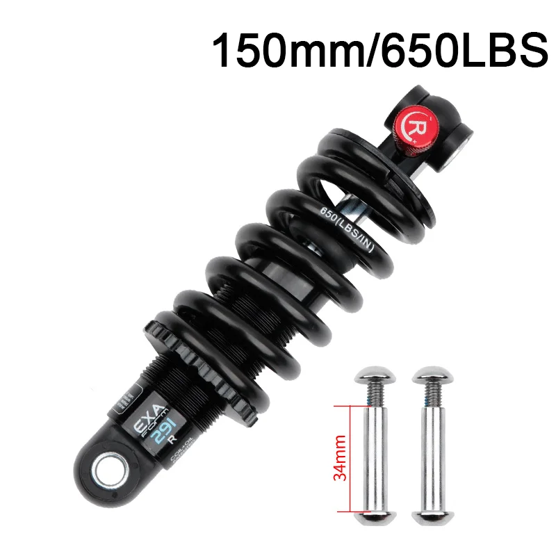 

KS rear shock absorber adjustable suspension spring speed drop mountain bike 125 165 190 mm electric scooter bicycle rear shock
