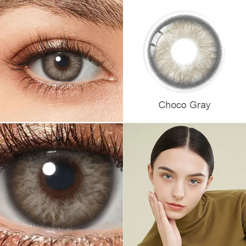 Линзы серого цвета 1 пара Цвет ed контактные линзы для глаз мульти коричневый