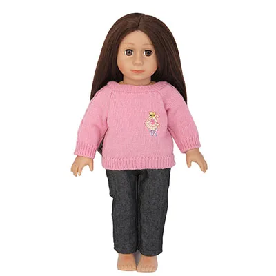 doll with clothes Американская кукла девочка 43 см мягкие Реалистичные шелковые куклы в одежде 17 Дюймов Куклы для девочек лучший подарок на Рождество и день рождения - Цвет: doll with clothes