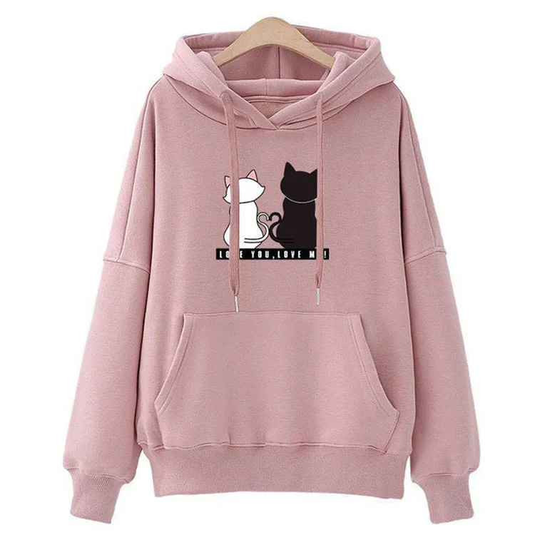 

New Women Casual Basic Spring Autumn Hoodies Sweatshirts Top Shirt Lace up Plus Size S~2XL