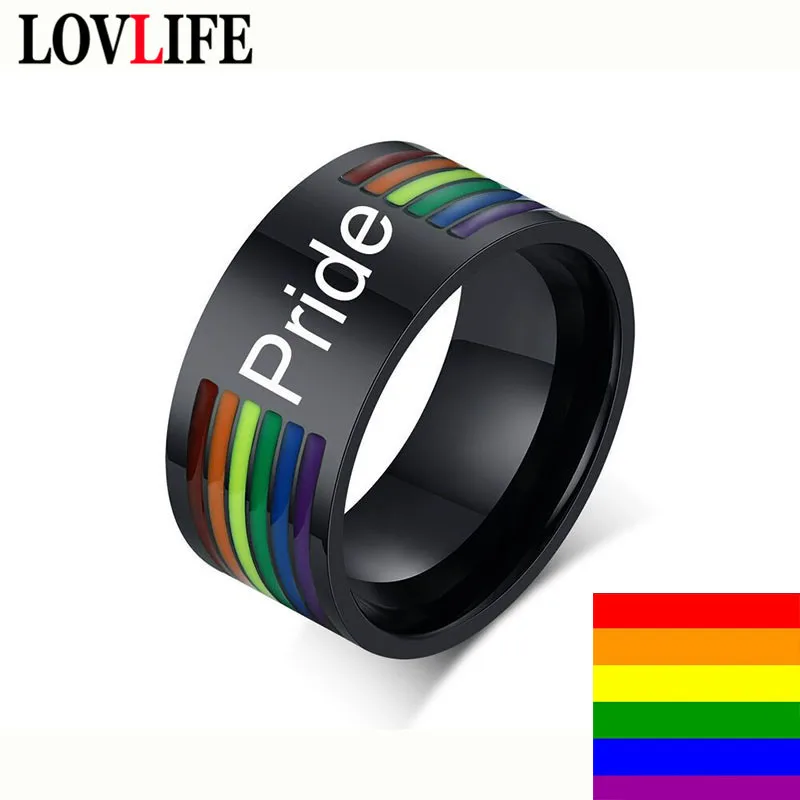 Футболка мужская ЛГБТ из нержавеющей стали мужские кольца гомосексуальная пара