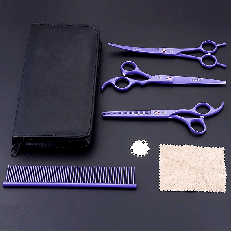 Профессиональные ножницы для собак Уход за животными 6 &quotпрямые + 6&quot изогнутые