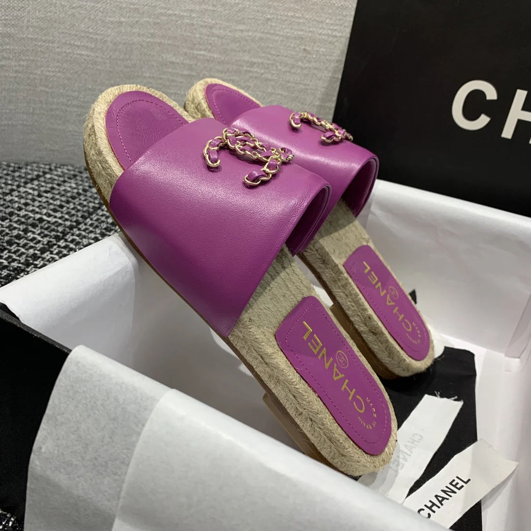 

2021 new spring high quality luxury brand CC78 designer fashion ladies slippers high heel sandals ladies casual shoes
