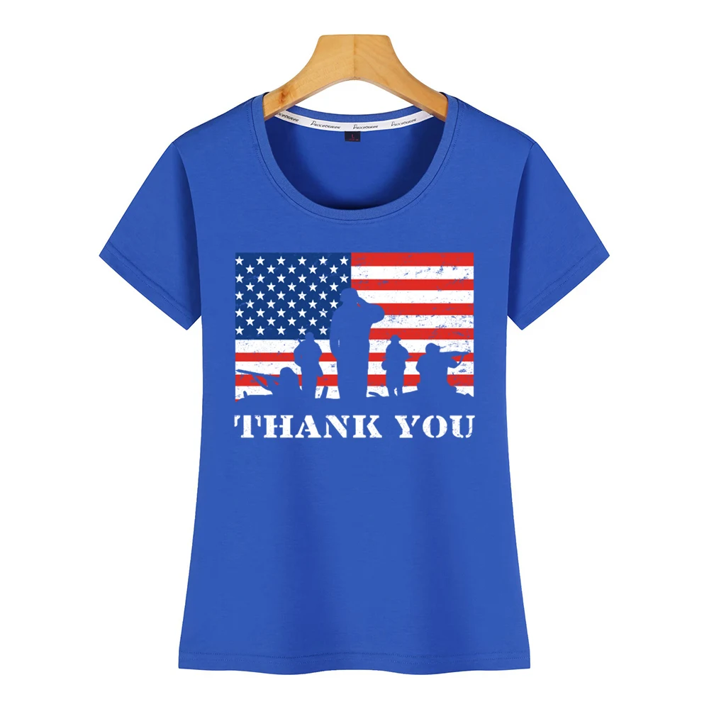 Топы футболки для женщин ветераны флаг США модные белые женские на заказ |
