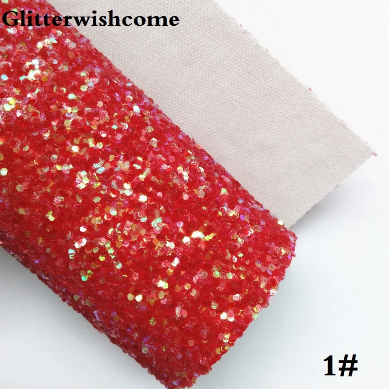 Рулон из искусственной кожи Glitterwishcome 30 х134 см блестящая ткань крупная