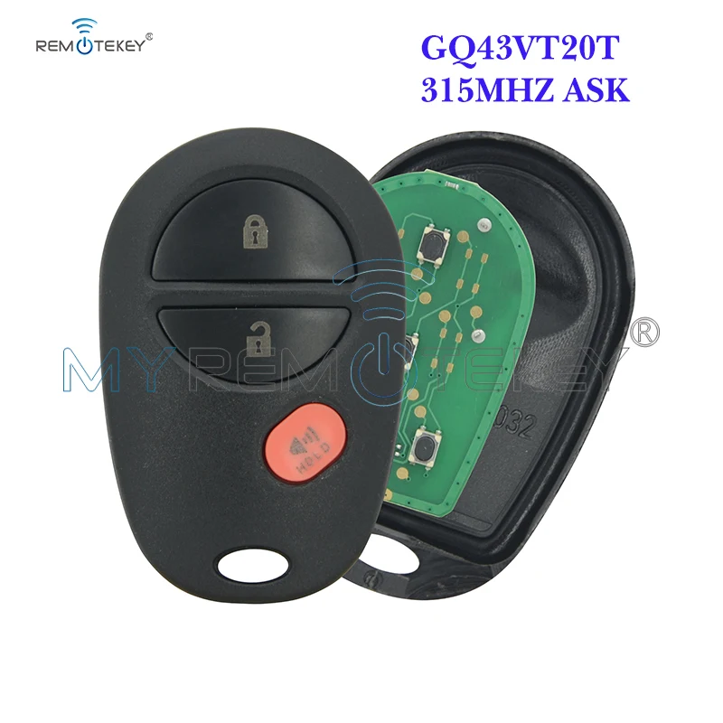 Remtekey дистанционный ключ брелок от машины 3 Кнопка для Toyota Sequoia Sienna 2008 2009 2010 2011 2012 315