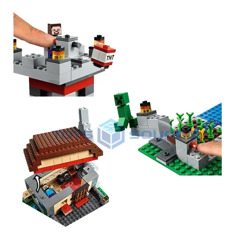 

The Crafting Box 3.0 Model Building Blocks With My World Action Figures Bricks Set Gifts Educational Toys For Children