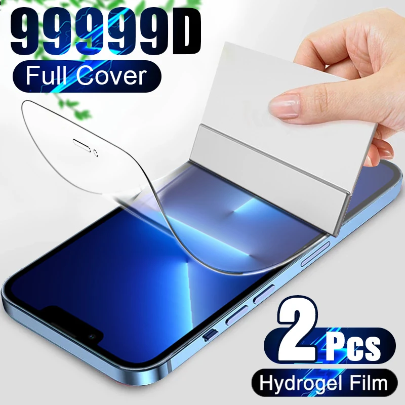 

2Pcs Full Cover Hydrogel Film for IPhone 11 12 13 Pro MAX Mini Screen Protectors for IPhone 6 6s 7 8 Plus XR X XS MAX Not Glass