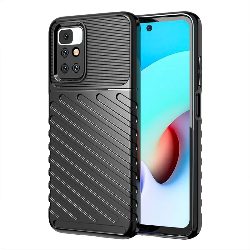 Rugged Shield Case For Xiaomi Redmi 10 Case For Redmi 10 Fundas Cover Shockproof Silicone Phone Capa Coque Bumper for Redmi 10
