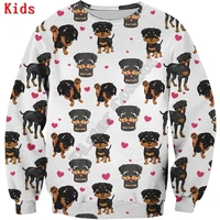 love cute rottweiler 3d printed hoodies pullover boy for girl long sleeve shirts kids funny animal sweatshirt 07