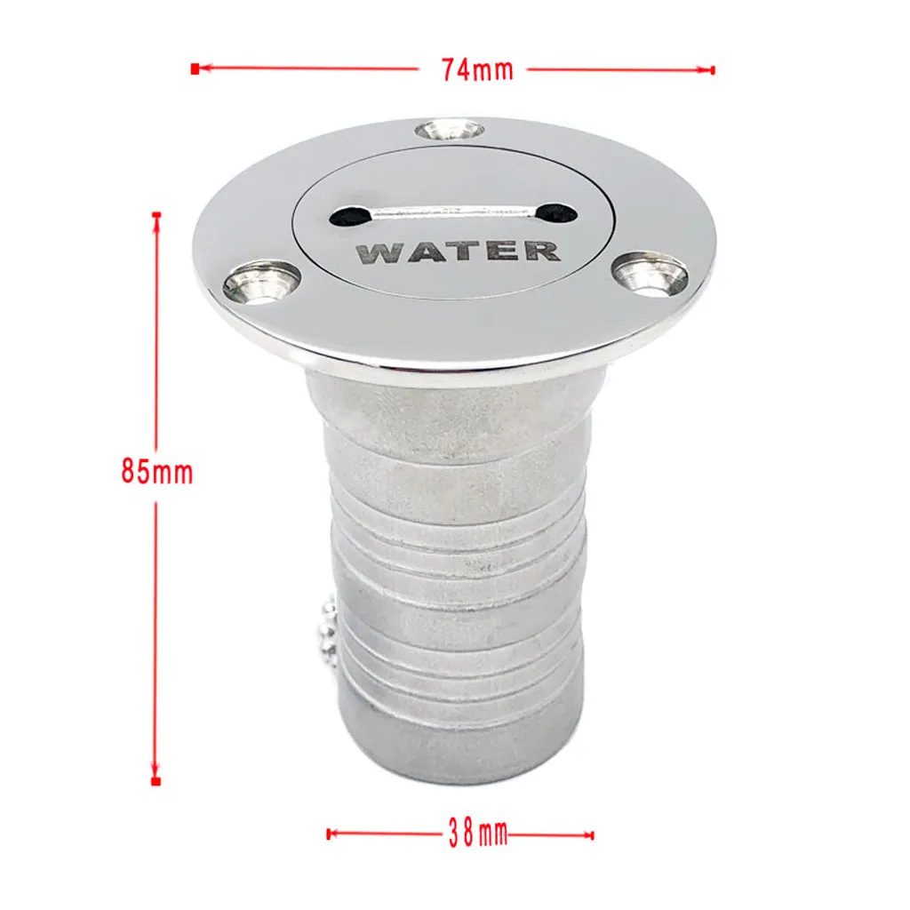 

2 Pack 38mm Boat Deck Fill Filler with Key Cap 1-1/2 inch, Fuel/Gas/Water Marine Yacht 316 Stainless Steel