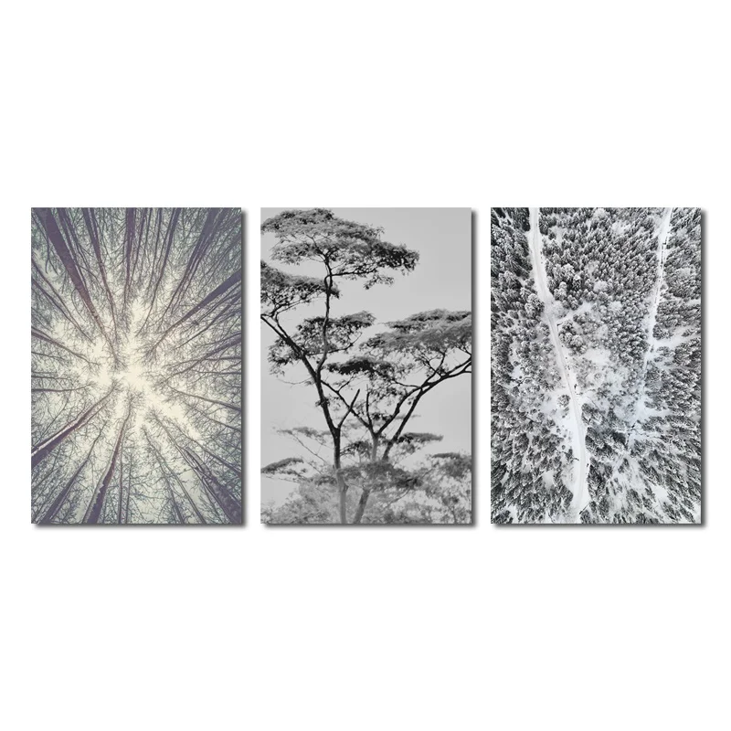 

Modern Practical Dense Forest Landscape Canvas Material Shallow Background Poster Living Room Decoration Wallpaper Furniture