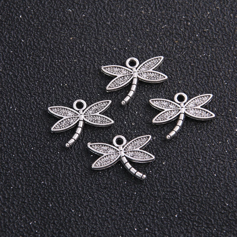 

20pcs/lot 14*18mm Mini Dragonfly Charms Antique color Zinc Alloy Trendy Jewelry Natural Animal Charm Pendant